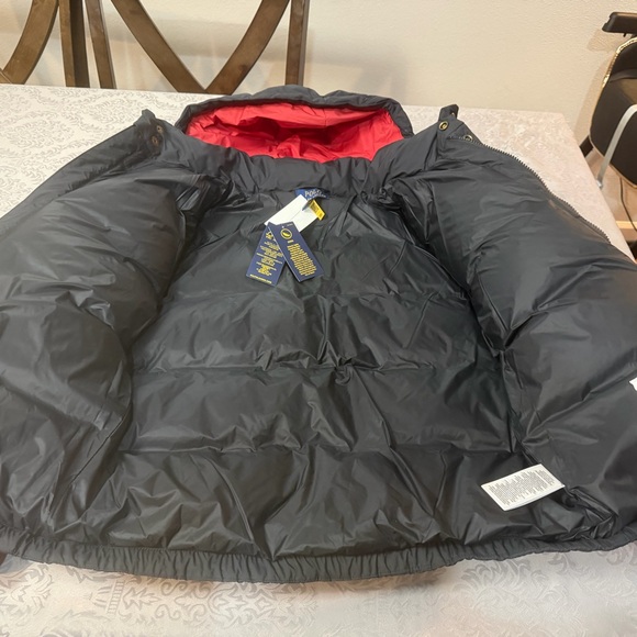 Boys Ralph Lauren Kids Black and Red Puffer Jacket brand new down jacket large - Picture 11 of 16